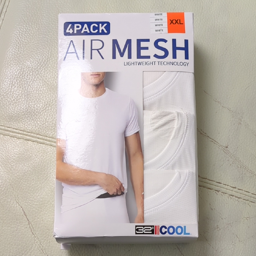 32 Degrees Cool White Air Mesh T-Shirt Pack